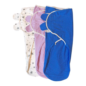 3 pack, multi-sized swaddle blanket, soft cotton wrap, fits newborn baby 0 - 9 month old infant.